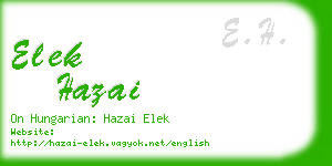 elek hazai business card